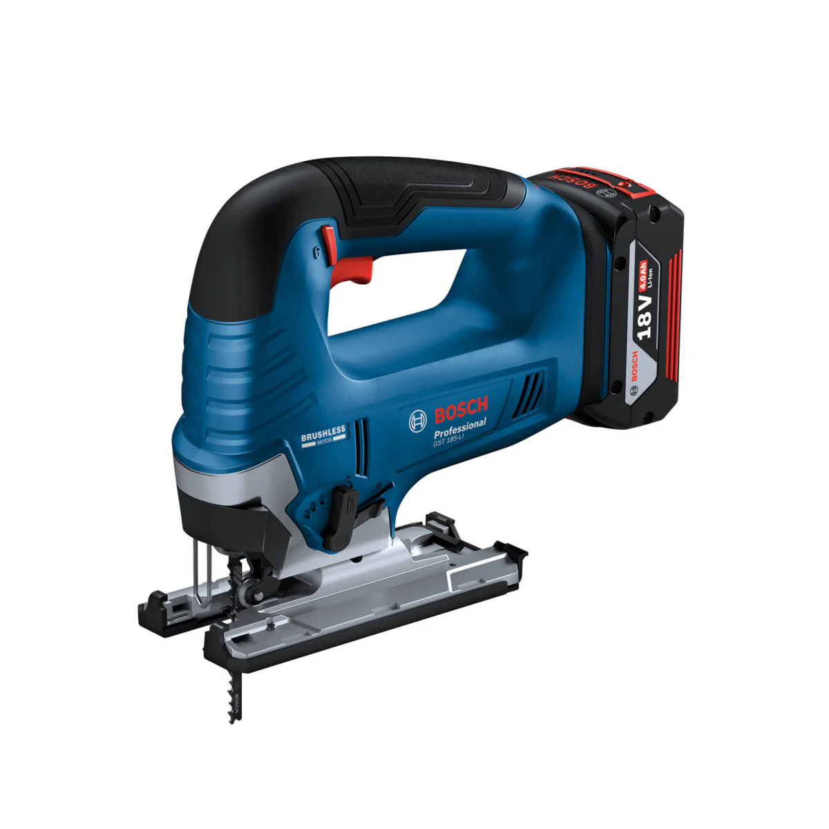 Прободен трион Bosch GST 185-LI 1 x 4,0 Ah в куфар 06015B3023 Прободен трион Bosch GST 185-LI 1 x 4,0 Ah в куфар 06015B3023