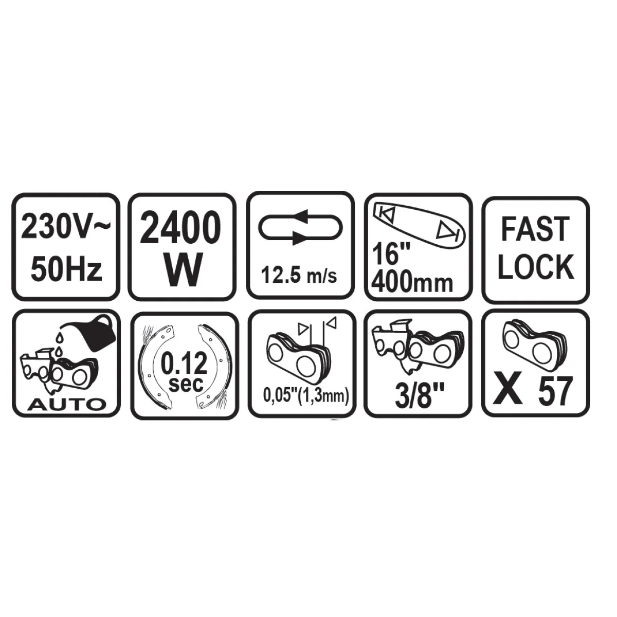 Резачка електрическа 400MM (16) 2400W 3/8, Райдер RD-ECS24 075118