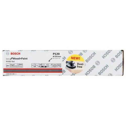 Шкурка за жираф Абразивна мрежа M 480 Bosch  - ф225, P120 - 25бр