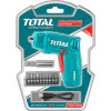 Акумулаторна отвертка TOTAL + аксесоари, 1/4 TSDLI0402