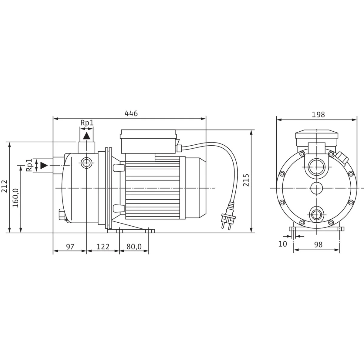 Водна помпа Wilo WJ 204 X EM 4143999 Водна помпа Wilo WJ 204 X EM 4143999