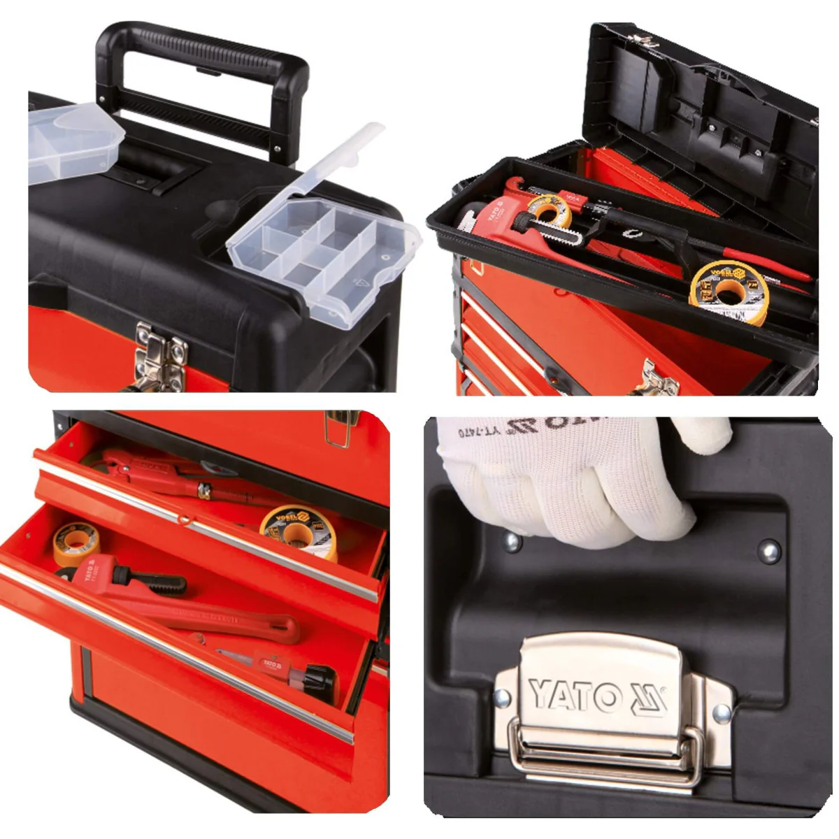 Количка за инструменти YATO, 3 части, празна YT 09101