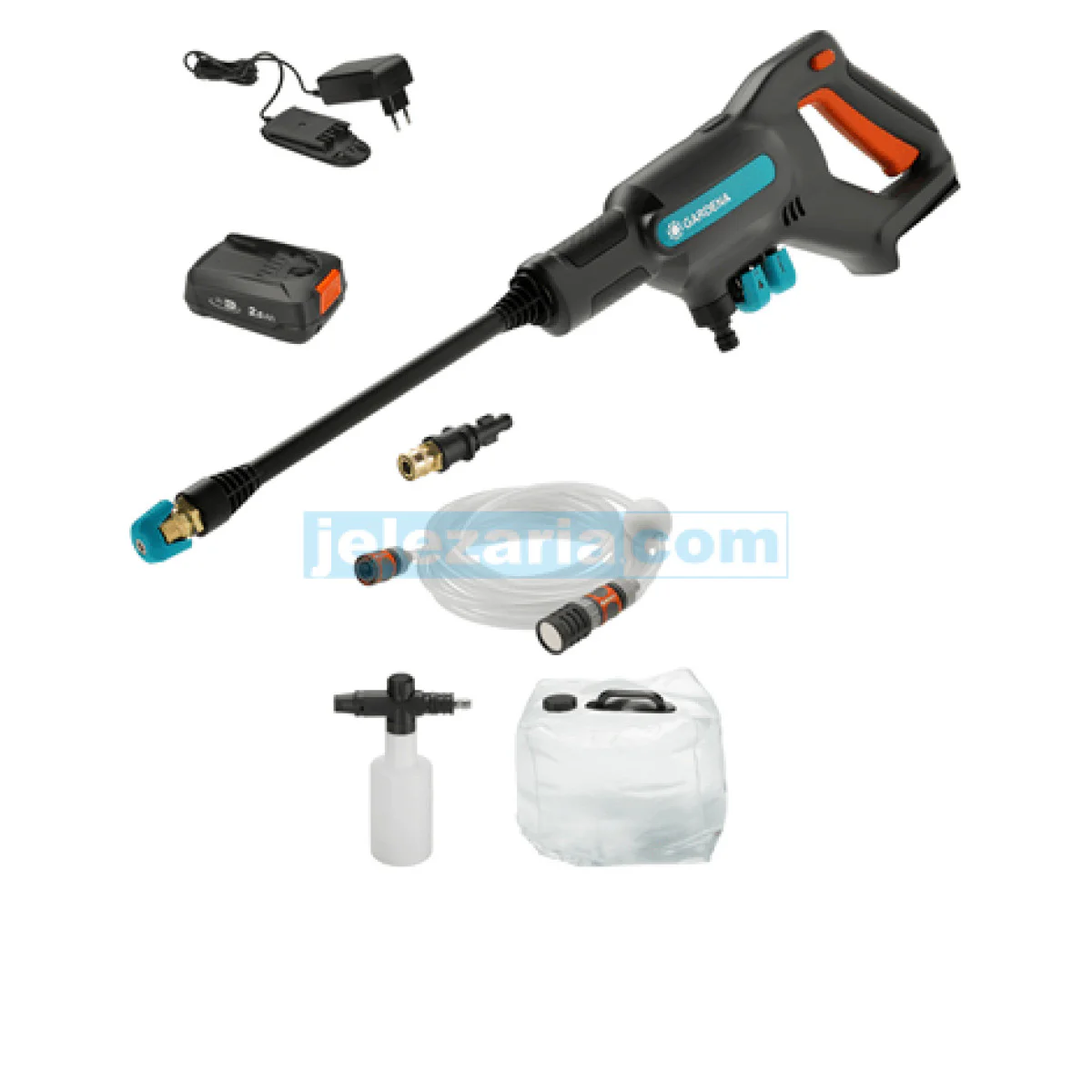 Акумулаторна водоструйка  GARDENA AquaClean 24 / 18V P4A Premium Set 14800-31