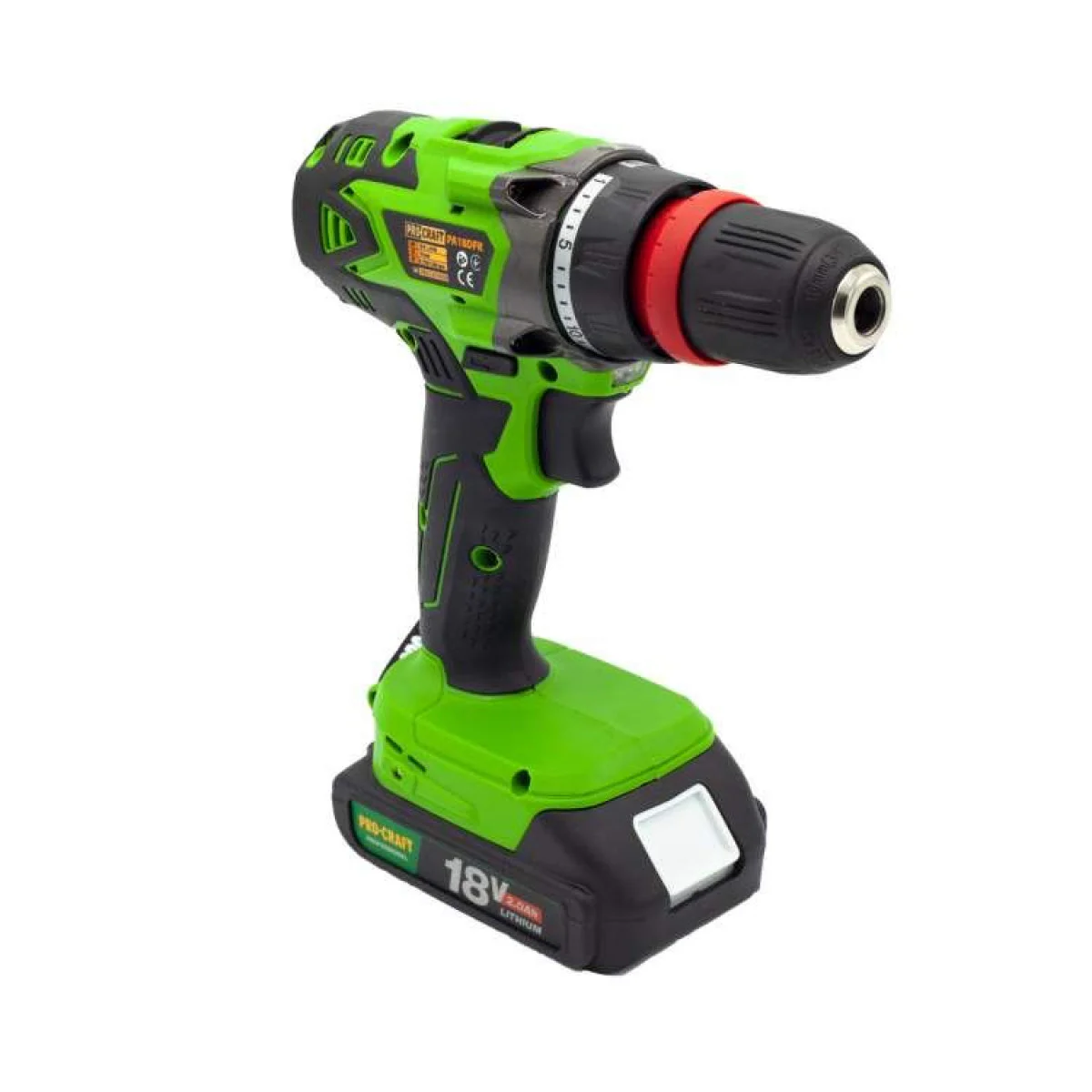 Акумулаторен винтоверт PROCRAFT PA18DFR, 2 батерии 18V, 2.0Ah, 1200 об/мин, 2 работни скорости PA18DFR
