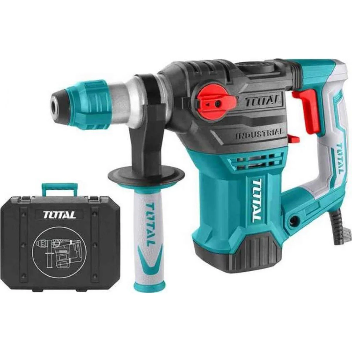 Електрически перфоратор TOTAL, куфар, SDS+, 1500 W TH1153216