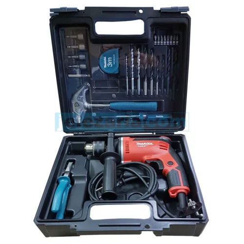 Ударна бормашина + комплект ръчни инструменти и консумативи Makita M8100KX2