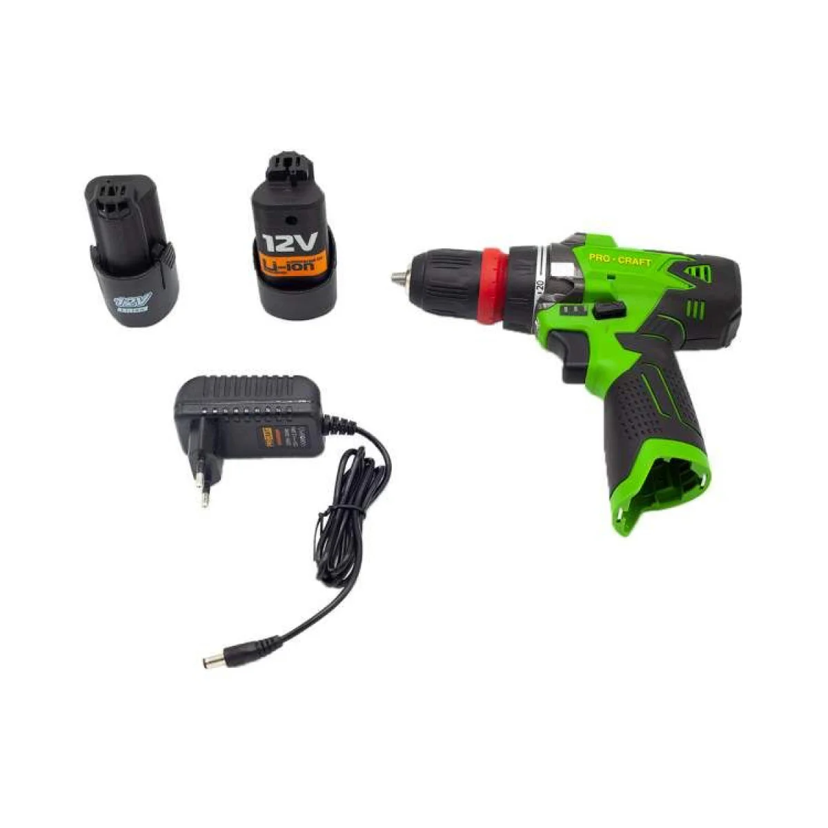 Акумулаторен винтоверт PROCRAFT PA12DFR, 2 батерии 12V, 1.5Ah, 1200 об/мин, 2 работни скорости PA12DFR
