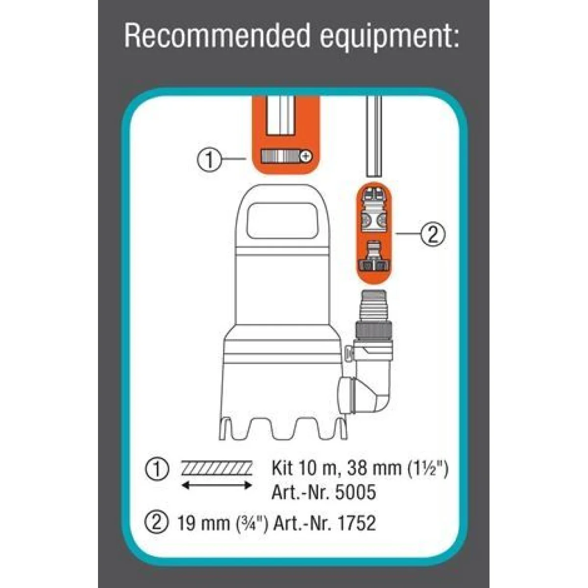 Помпа за мръсна вода 16000 GARDENA 09042-20