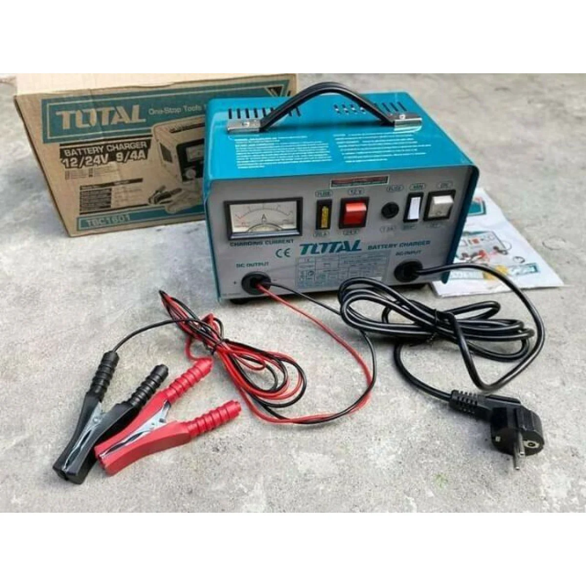 Зарядно за акумулатор TOTAL, 12V / 24V - 28 / 180 Ah - 9A / 4A TBC1601