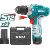 Акумулаторен винтоверт TOTAL TDLI1232E, 12 V, 2 х 1.5 Ah Li-Ion, куфар