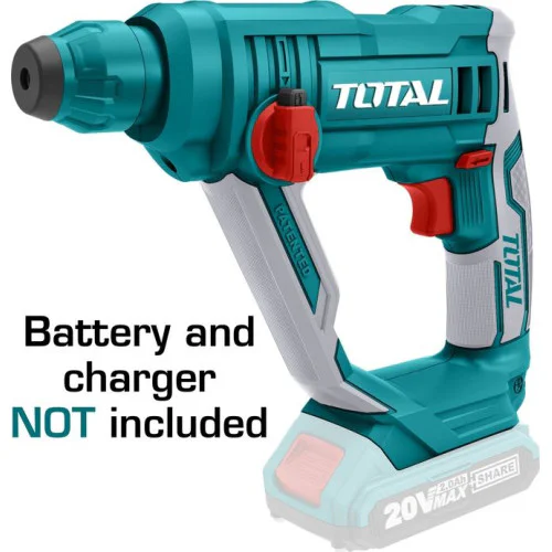 Акумулаторен перфоратор TOTAL SDS+, 20 V, без батерия