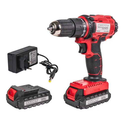 Ударна бормашина/винтоверт Raider RD-CDL38, 30Nm, 10mm, 2 x 18V 2Ah, куфар