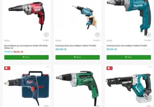 Топ 5 винтоверти за гипсокартон за 2024г