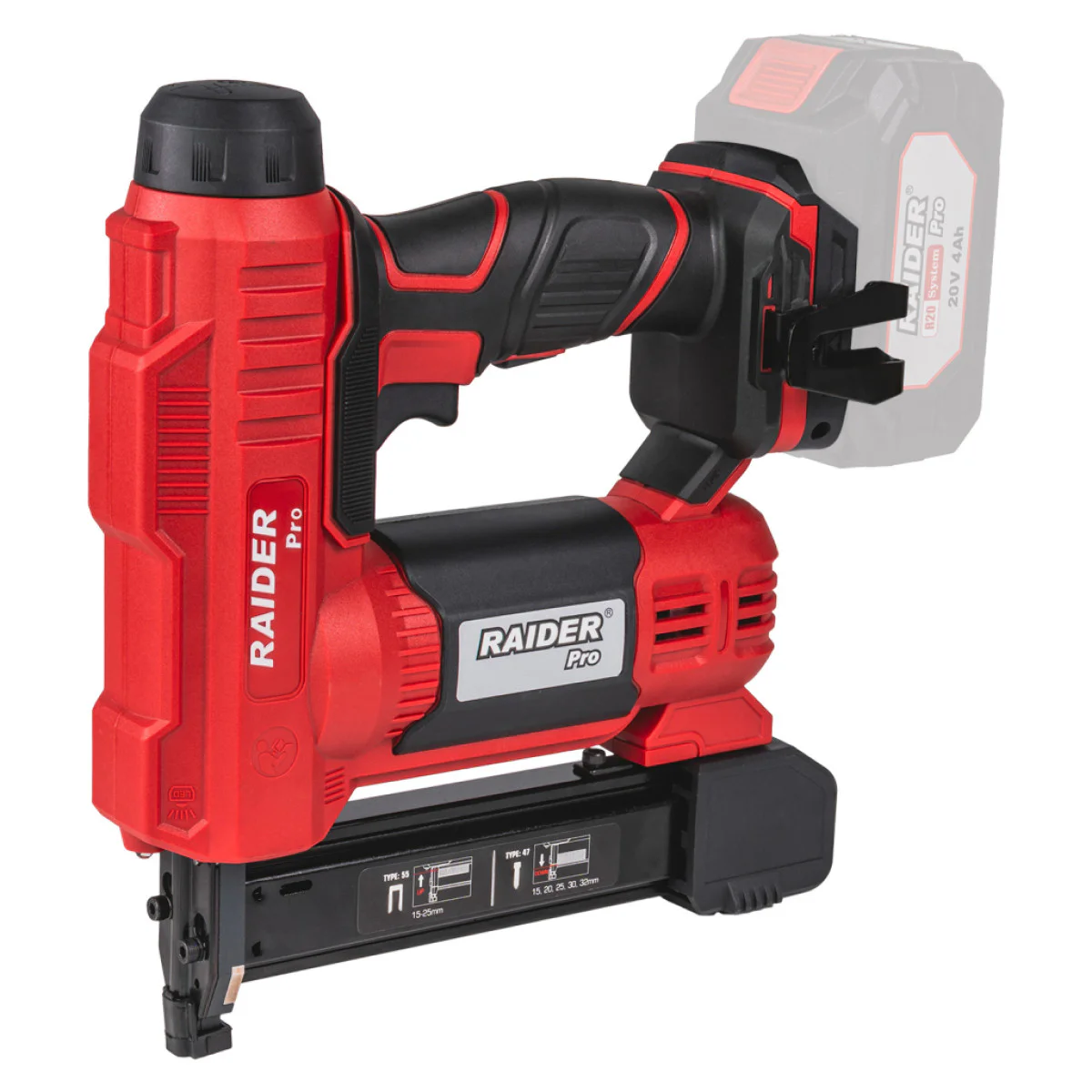 Акумулаторен комбиниран такер Raider RDP-YST20, R20, 20 V, без батерия и зарядно 030185