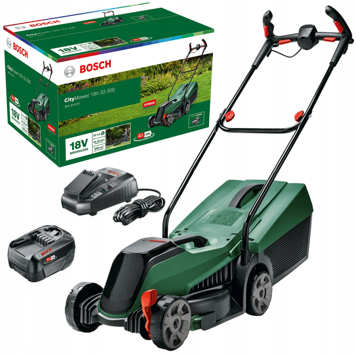 Акумулаторна косачка за трева CityMower 18V-32-300 - 1 акумулаторна батерия PBA 18V 4.0Ah W-C 06008B9A07 Акумулаторна косачка за трева CityMower 18V-32-300 - 1 акумулаторна батерия PBA 18V 4.0Ah W-C 06008B9A07