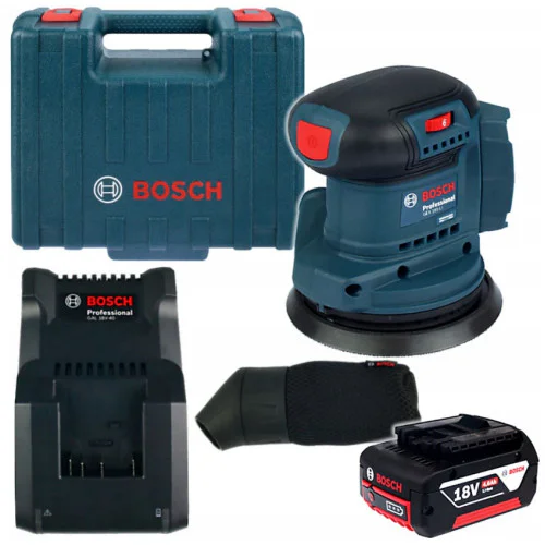 Акумулаторен ексцентършлайф BOSCH GEX 185-LI, 125mm 1x 4,0Ah батерия, куфар