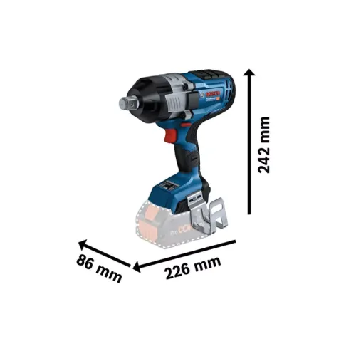 Акумулаторен гайковерт Bosch GDS 18V-1600 HC, 3/4", 2200 Nm, 18 V, без батерия и зарядно 