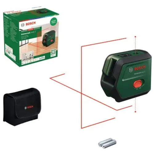 Лазерен нивелир с кръстосани линии Bosch UniversalLevel 2
