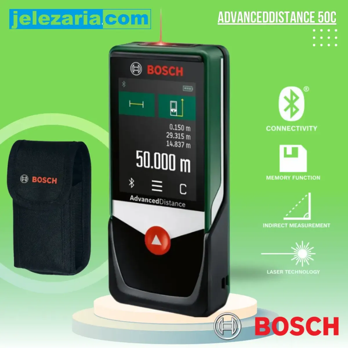Дигитална лазерена ролетка Bosch AdvancedDistance 50C 0603672202