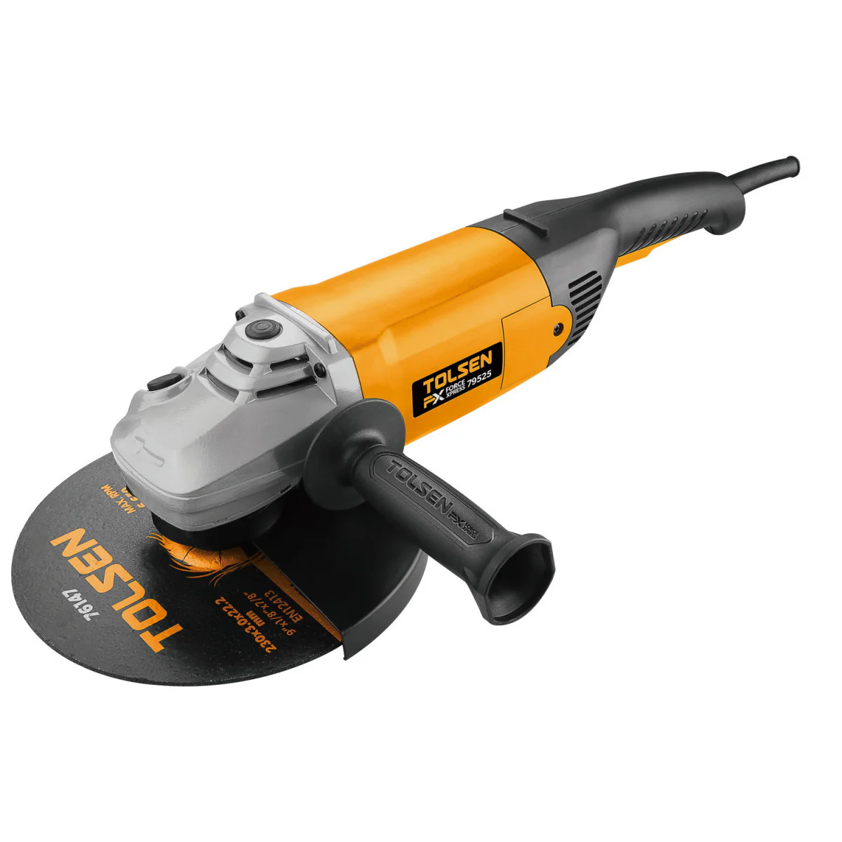 Ъглошлайф Tolsen INDUSTRIAL 2400W, Ø230 мм, плавен старт 79525