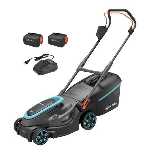 Акумулаторна косачка GARDENA Powermax 37/36V P4A SET - 18 V, 2х4 Ah, 37 см,  2 батерии и зарядно