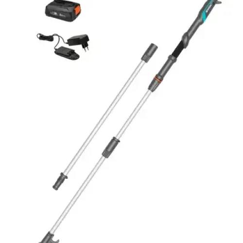 Акумулаторна телескопична ножица за клони GARDENA HighCut 360/18V P4A SET, 18 V, 2 Ah, 28 мм, с батерия 