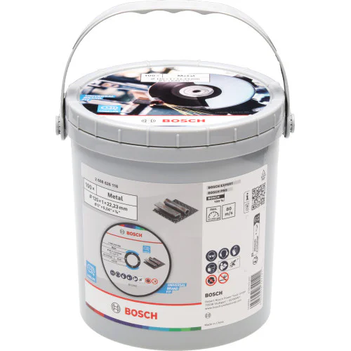 100 броя дискове за рязане Bosch Standard for Metal, прав 125 x 1 x 22,23 mm