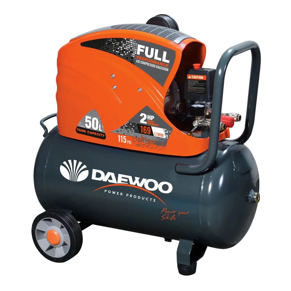 Компресор DAEWOO DAAC50DN, 1.5 kW, 169 л/мин, 50л, 8bar - директно куплиране DAAC50DN Компресор DAEWOO DAAC50DN, 1.5 kW, 169 л/мин, 50л, 8bar - директно куплиране DAAC50DN