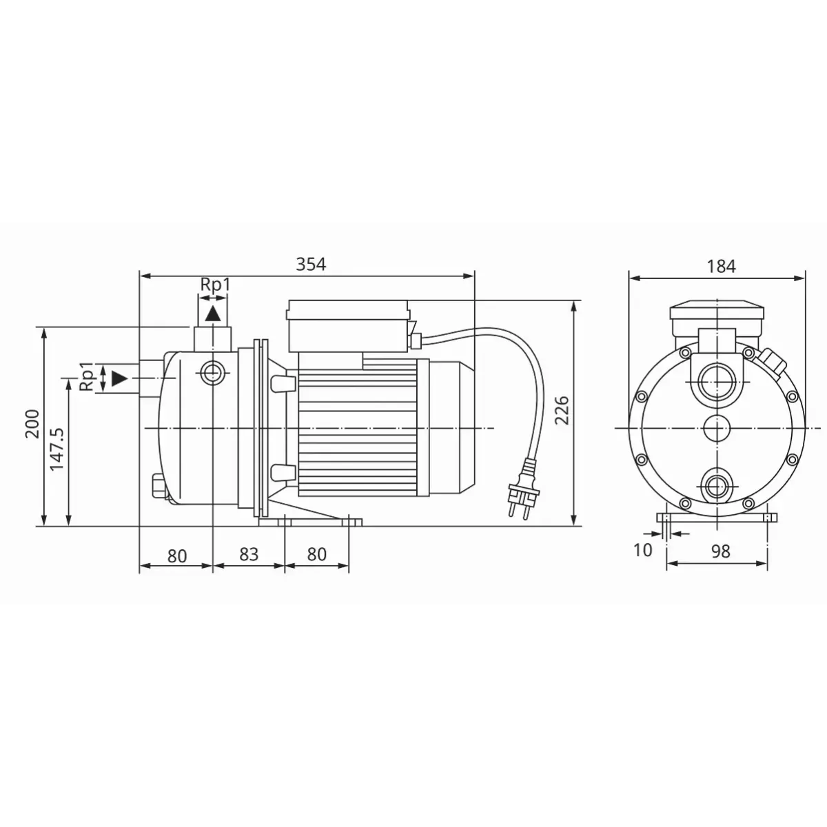 Водна помпа Wilo WJ 203 X EM 4262916