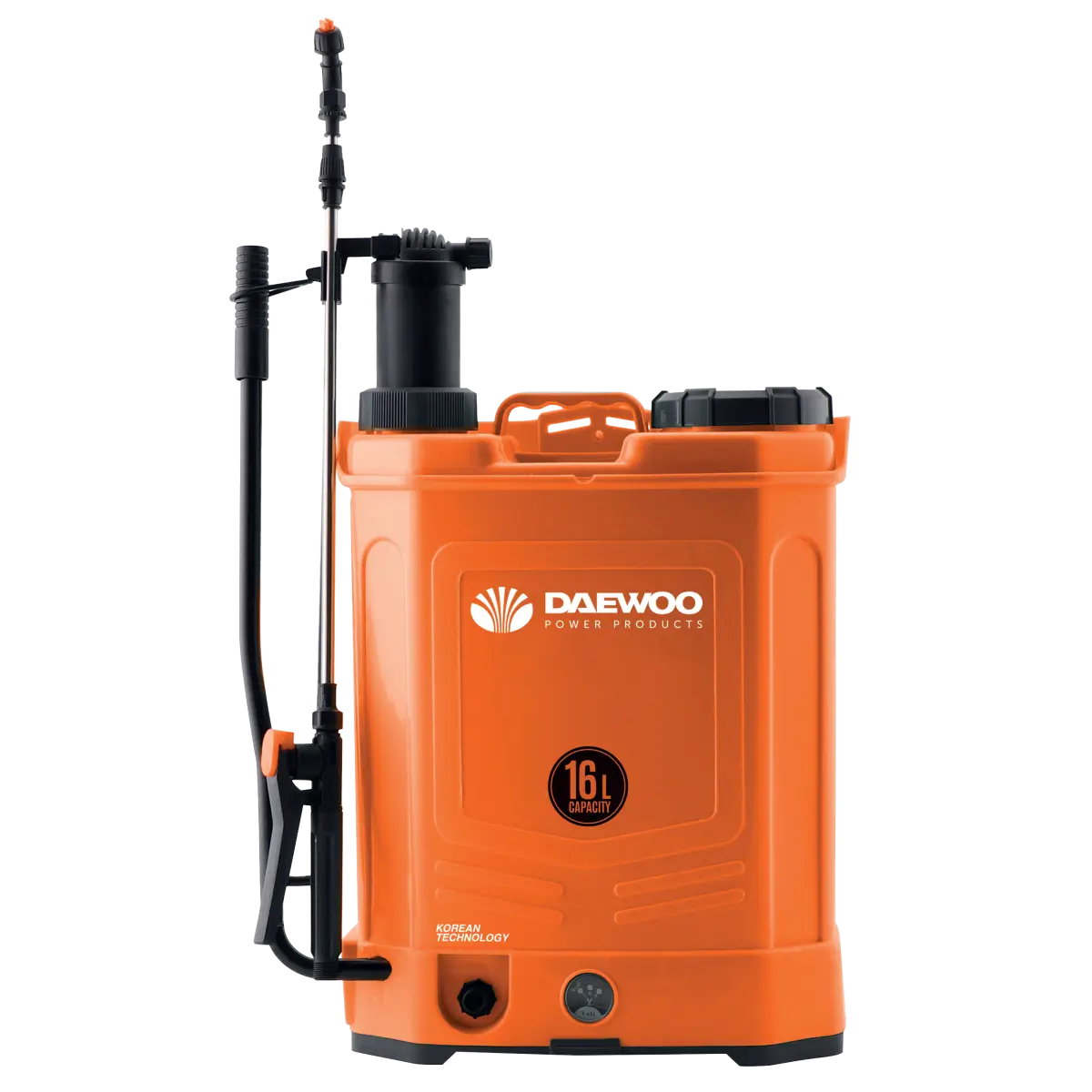 Акумулаторна пръскачка 16 л, 2 в 1 DAEWOO DAMBSP16L, 12V, 8Ah, 4 бара - 3 дюзи DAMBSP16L