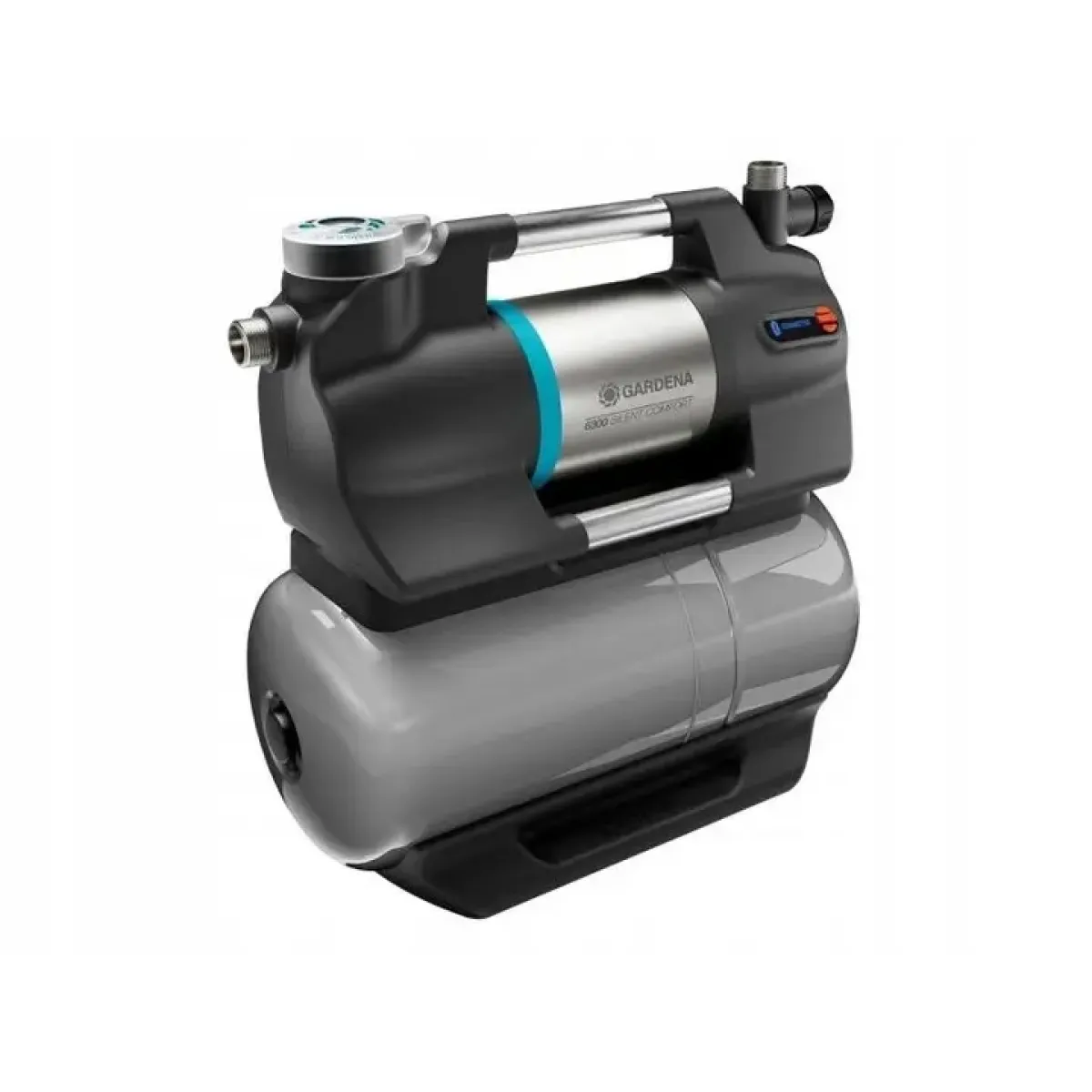 Хидрофорна помпа Gardena  SilentComfort 6300 с цилиндричен съд 8 м, 6.3 м3/ч, 25 л, 49 м, 1 09068-20