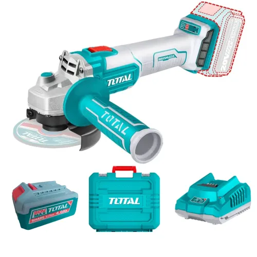 Акумулаторен ъглошлайф TOTAL Industrial TAGLI201158, 20 V, Ø115 mm - 4 Ah