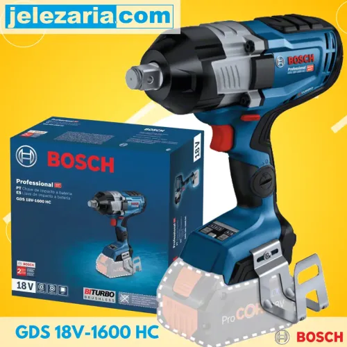 Акумулаторен гайковерт Bosch GDS 18V-1600 HC, 3/4", 2200 Nm, 18 V, без батерия и зарядно 