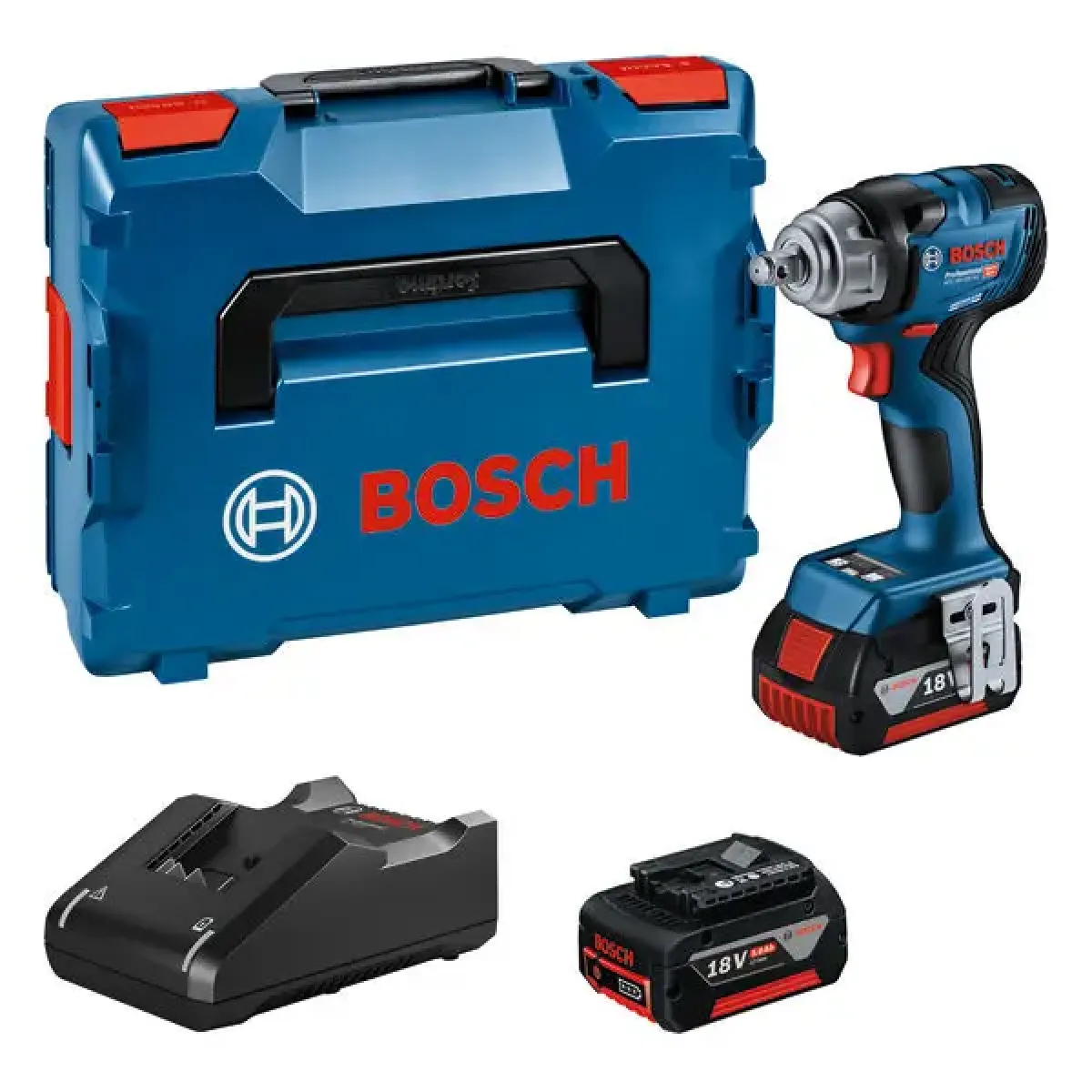 Акумулаторен гайковерт Bosch GDS 18V-330 HC, 330Nm, 2x5.0Ah, в L-Boxx 06019L5203