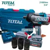 Акумулаторен ударен безчетков гайковерт TOTAL INDUSTRIAL, 3/4, 20 V, 2 x 8.0 Ah