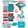 Акумулаторен импакт TOTAL INDUSTRIAL, 1/4", 20 V, 285 Nm, 2 x 2 Ah + битове