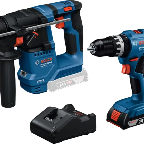 Акумулаторен комплект винтоверт Bosch GSB 18V-25 + перфоратор GBH 18V-18 + 1 x GBA 2.0Ah + GAL 18V-20
