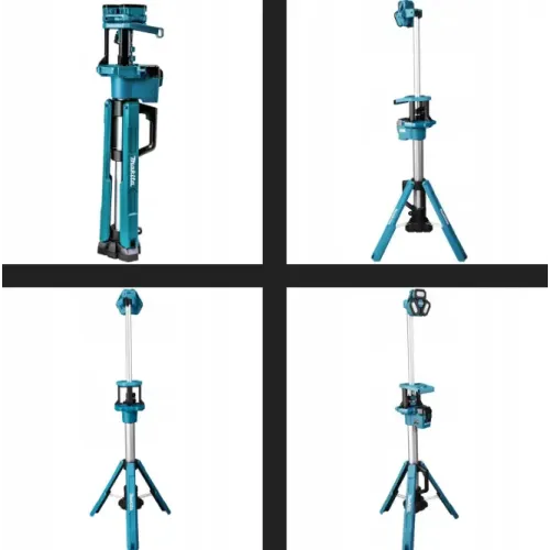 Акумулаторен прожектор със стойка Makita DML814, LXT, 18 V, 3000 lm, без батерия и зарядно, с чанта                     