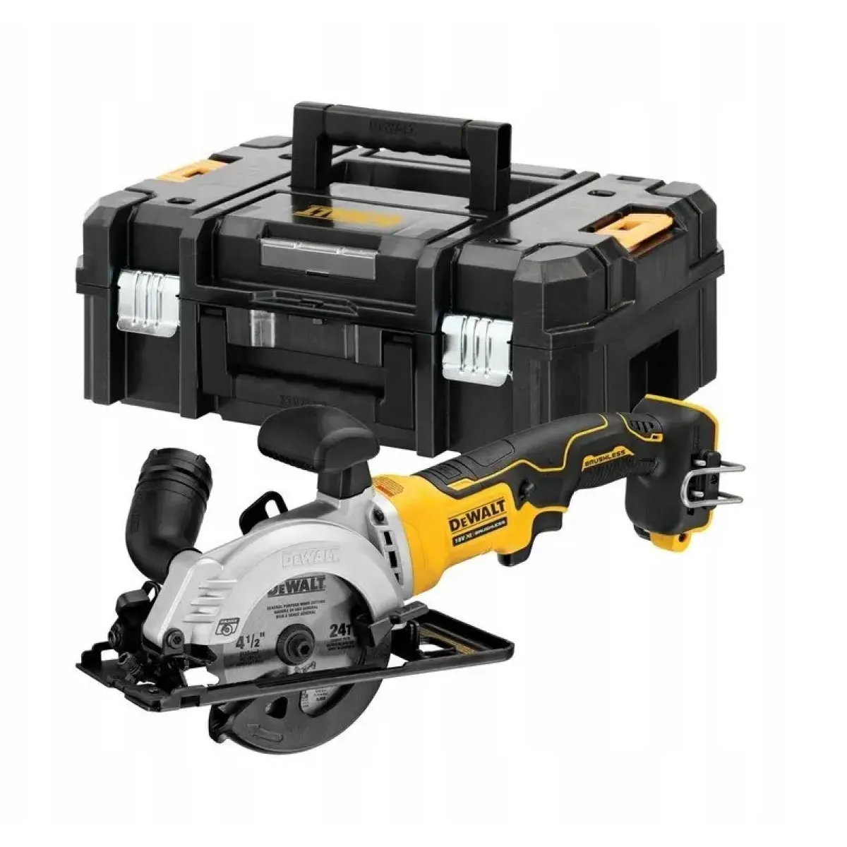 Акумулаторен ръчен циркуляр DеWALT DCS571NT, ф115мм, без батерия и зарядно в куфар