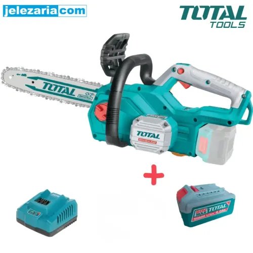 Акумулаторен верижен трион TOTAL Industrial TGSLI201286, 30 см, 1бр бат 4Ah, зарядно