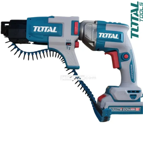 Акумулаторен винтоверт за гипсокартон с пълнител TOTAL INDUSTRIAL, 20 V, 2 x 2 Ah