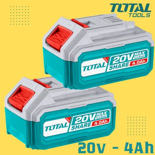 Акумулаторна батерия TOTAL Industrial - 20 V, 4.0 Ah - 2бр