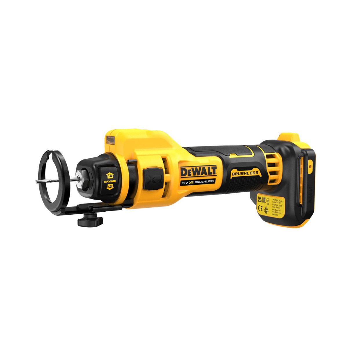 Акумулаторна фреза за гипсокартон DeWALT DCE555N, 18 V, 1/4" и 1/8", без батерия и зарядно