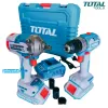 Комплект акумулаторни винтоверт и ударен гайковерт TOTAL Industrial, 20 V, 2 Ah TCKLI2007