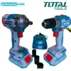 Комплект акумулаторни винтоверт и ударен гайковерт TOTAL Industrial, 20 V, 2 Ah TCKLI2007