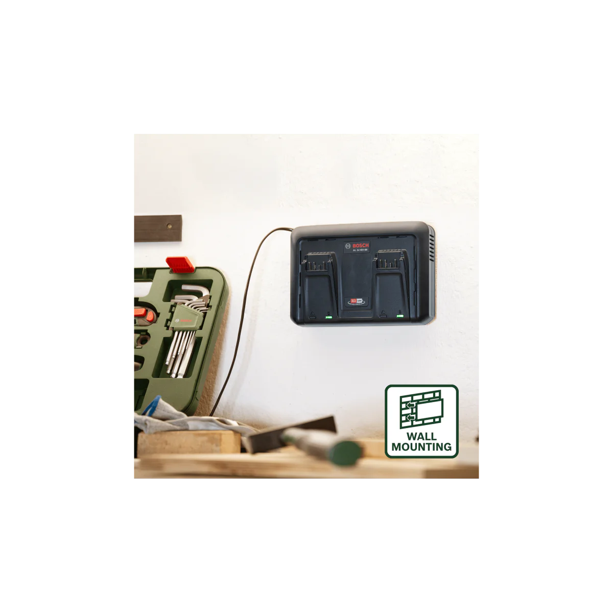 Двойно бързо зарядно Bosch AL 2x18V-88 1600A03607