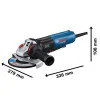 Ъглошлайф Bosch GWS 17-150 PS, диск Ø150мм, 1700W 06017D1600