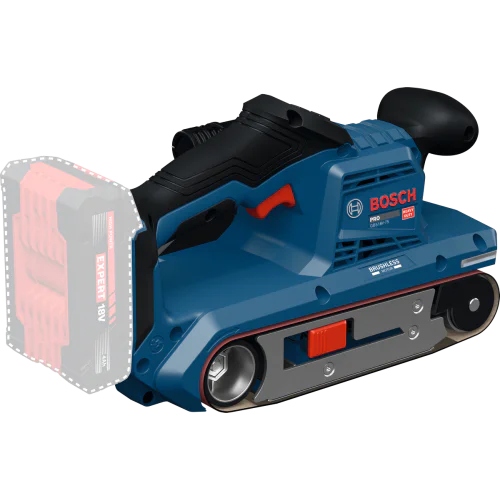 Акумулаторен лентов шлайф Bosch GBS 18V-75, без батерия и зарядно устройство, в L-Boxx