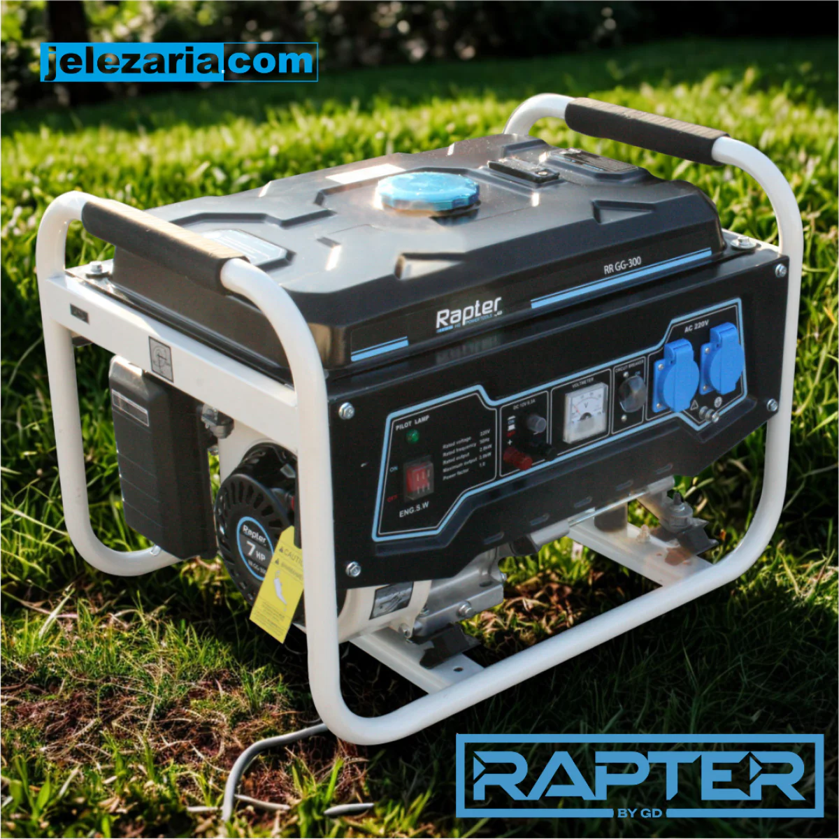 Бензинов монофазен генератор Rapter RR GG-300, 2.7-3.0 kW, 230-120 V