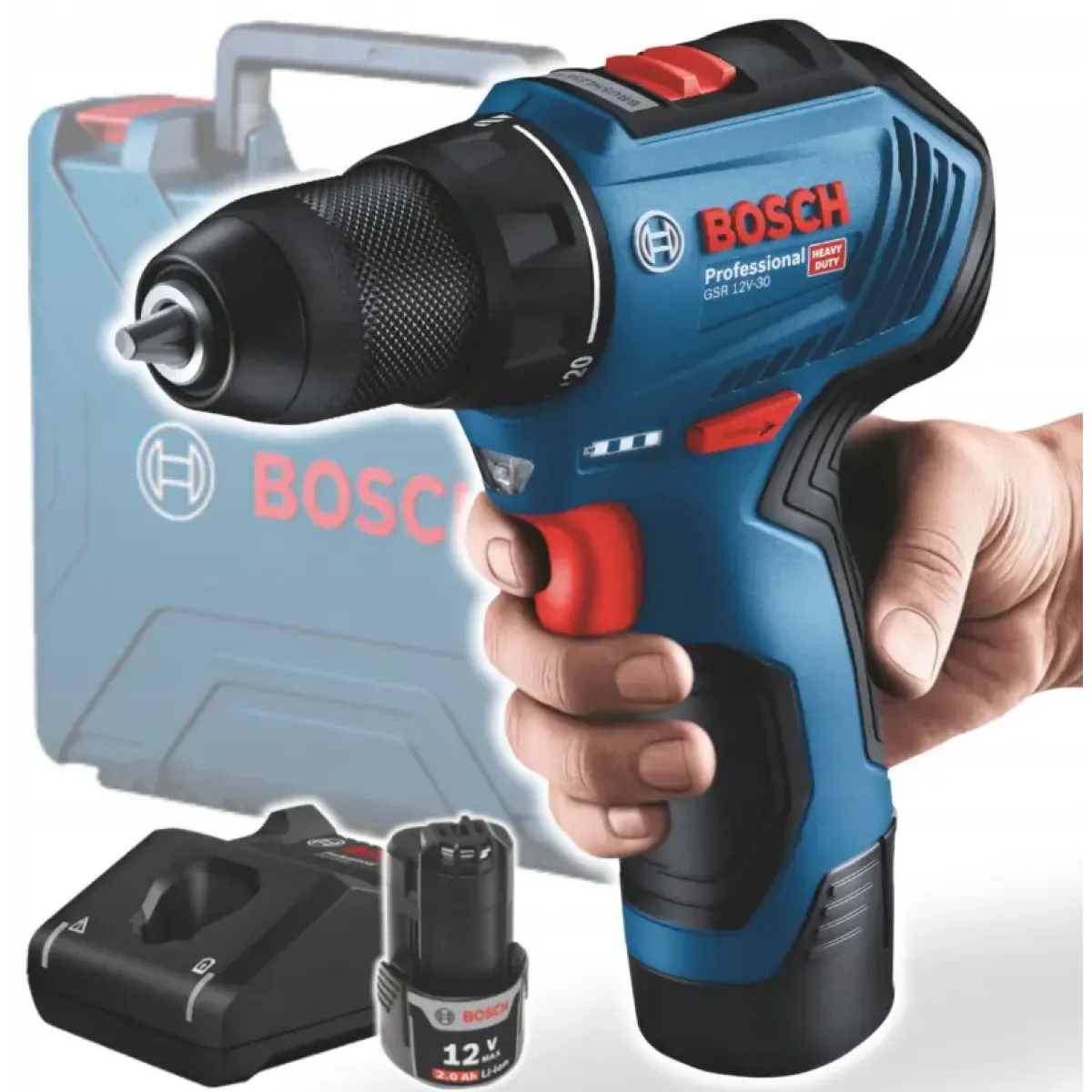 Акумулаторен винтоверт Bosch GSR 12V-30, 2бат 12V 2.0 Ah 06019G9000